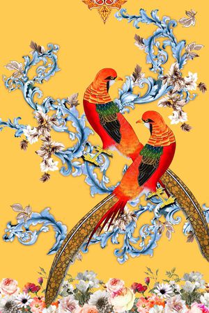 鸟印花华亿平台图片