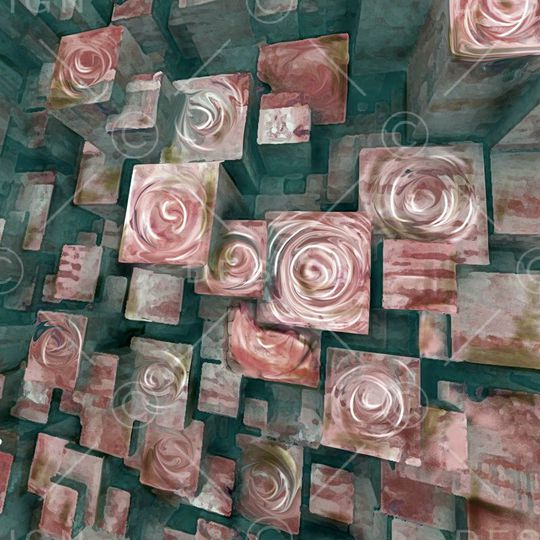 抽象立体印花华亿平台图片