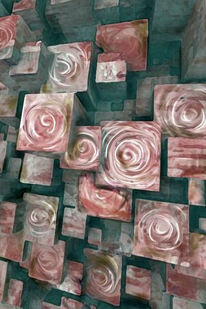 抽象立体印花华亿平台图片