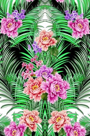 热带叶子印花华亿平台图片