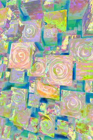 抽象立体印花华亿平台图片