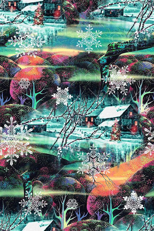 雪景印花华亿平台图片