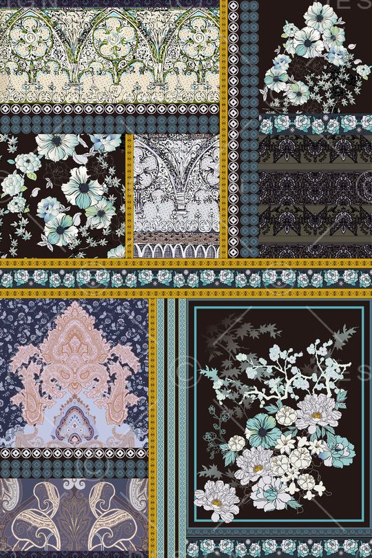 复古名族风印花华亿平台图片