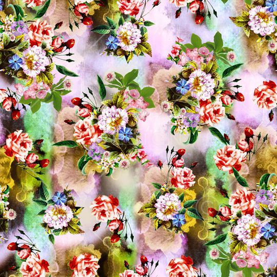 抽象 花卉  几何印花华亿平台图片