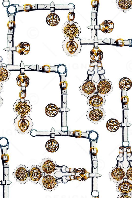 复古皮带印花华亿平台图片