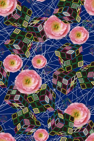 花卉印花华亿平台图片