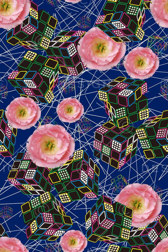 花卉印花华亿平台图片