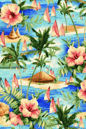 海滩海岸印花华亿平台图片