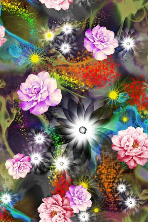 抽象印花华亿平台图片