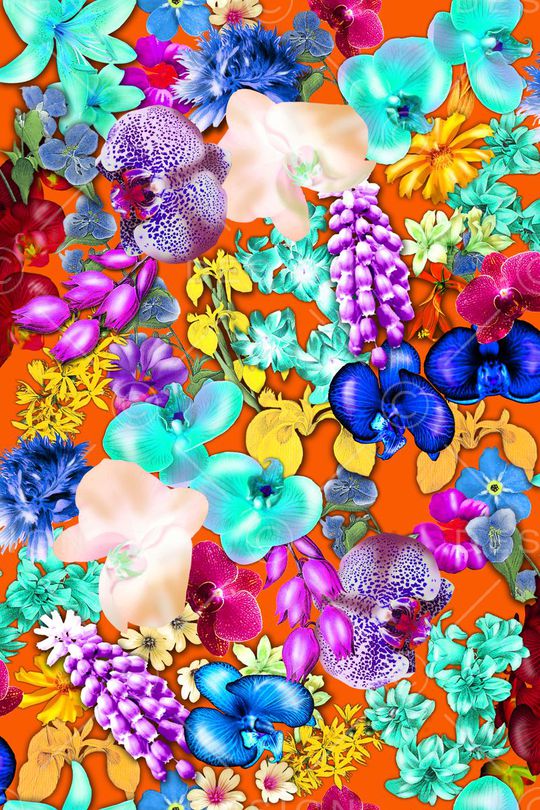 花卉印花华亿平台图片