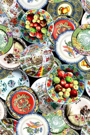 复古印花华亿平台图片