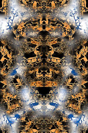 复古风暗金色印花华亿平台图片