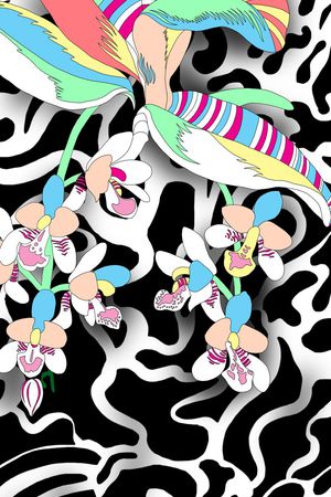 花卉印花华亿平台图片