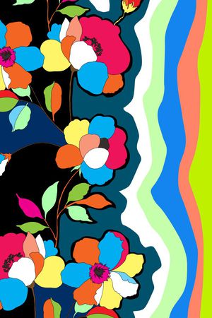 花卉印花华亿平台图片