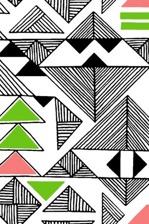 几何拼接印花华亿平台图片