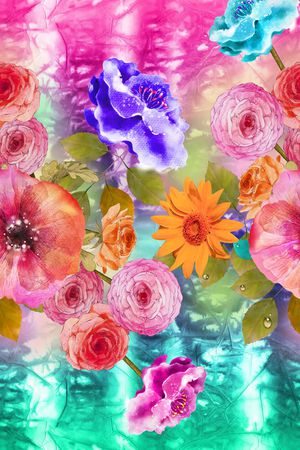 抽象底纹印花华亿平台图片