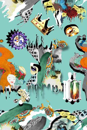 抽象印花华亿平台图片