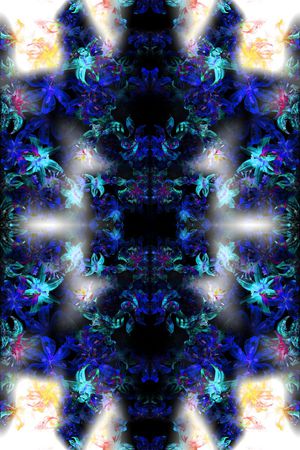 复古宝蓝色印花华亿平台图片