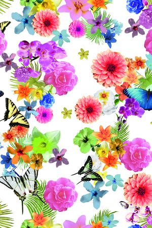 蝴蝶印花华亿平台图片