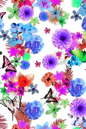 蝴蝶印花华亿平台图片