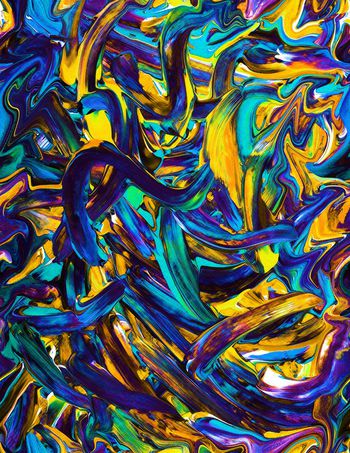 503178-热带交响曲油画狂野笔触肌理女装内衣