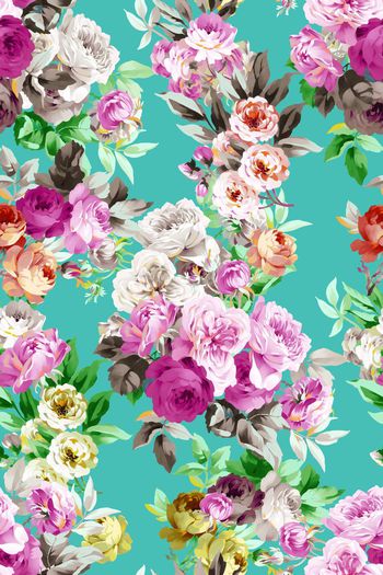 503182-时尚 休闲 花卉 组合 数码 服装