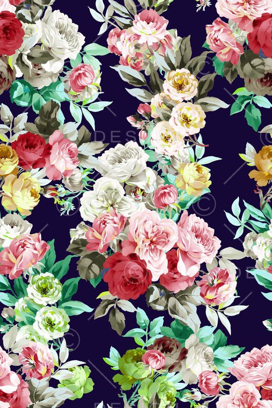 牡丹印花华亿平台图片