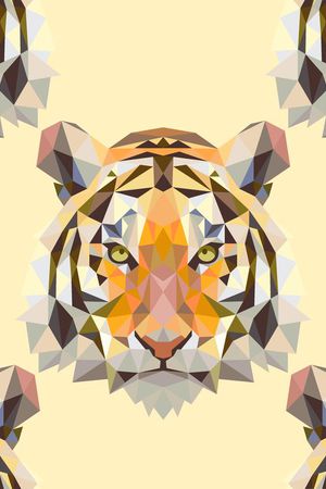 几何拼图印花华亿平台图片