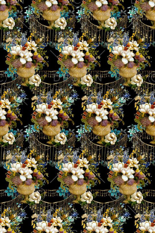 欧式花瓶印花华亿平台图片