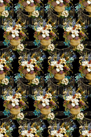 欧式花瓶印花华亿平台图片