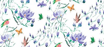 503280-原创浪漫写意花卉蝴蝶华亿平台