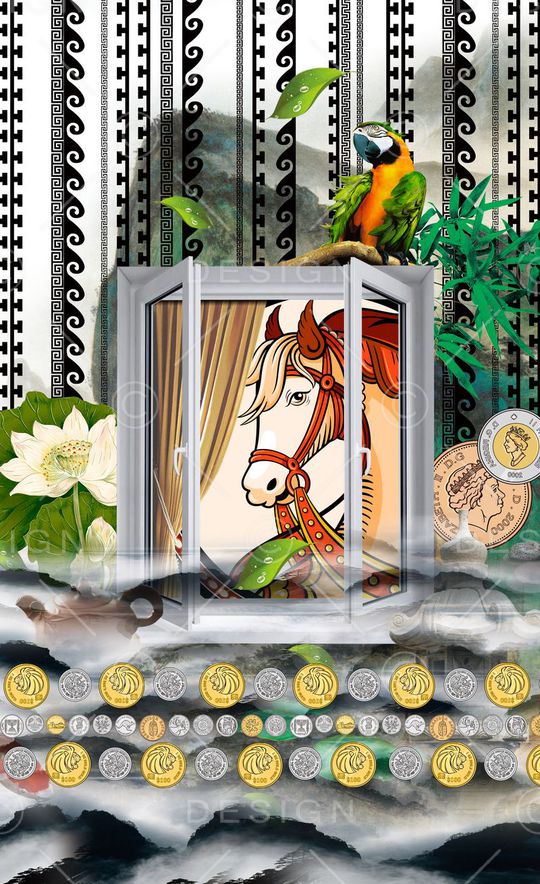 潮流时尚印花华亿平台图片