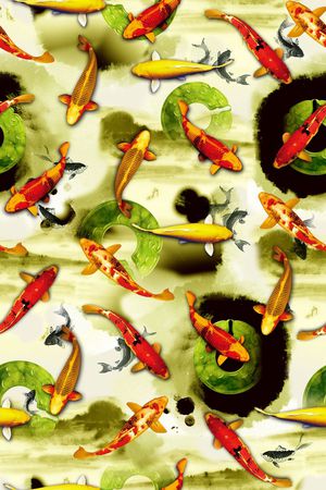 时装周 中国风 民族 年年有鱼 玉佩 大牌 欧洲站印花华亿平台图片