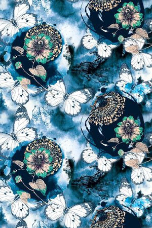 MAX-中国风印花华亿平台图片