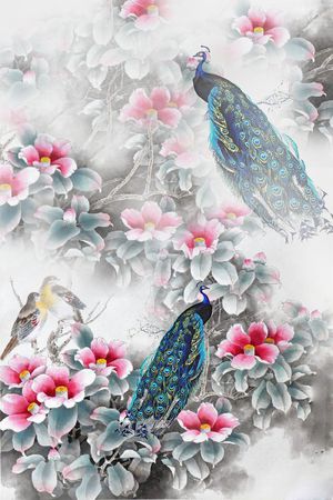 中国风印花华亿平台图片