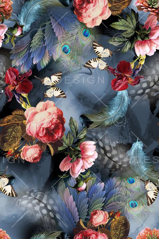 时尚优雅印花华亿平台图片