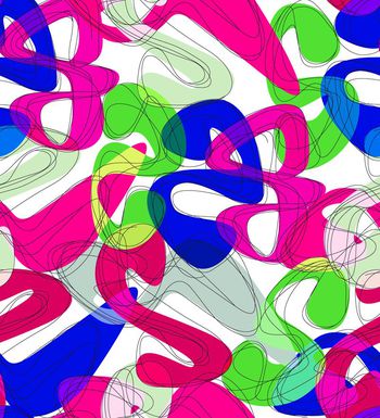 503545-明艳丝带几何线条女装匹布抱枕沙发布