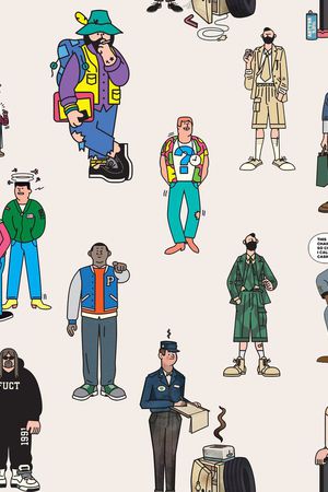 卡通人物印花华亿平台图片