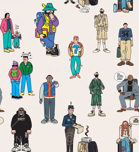 卡通人物印花华亿平台图片