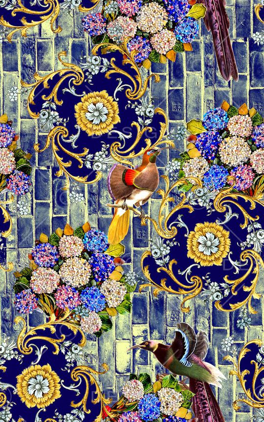 复古印花华亿平台图片