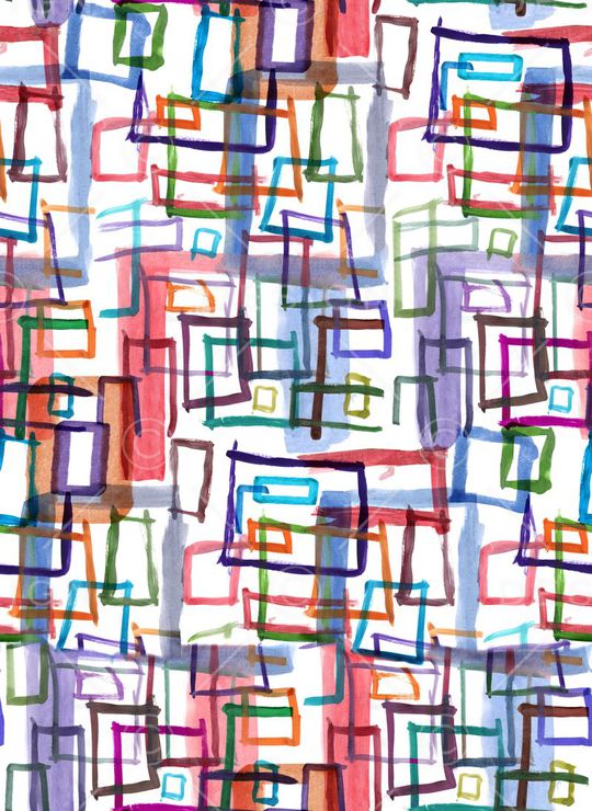 多彩几何印花华亿平台图片