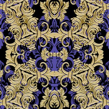 503721-欧式花纹墙纸装饰金属花边金色花纹组