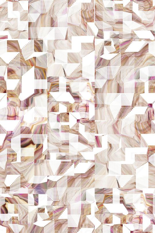 不规则几何印花华亿平台图片