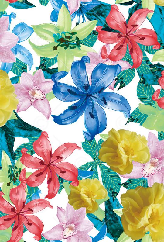 花卉印花华亿平台图片