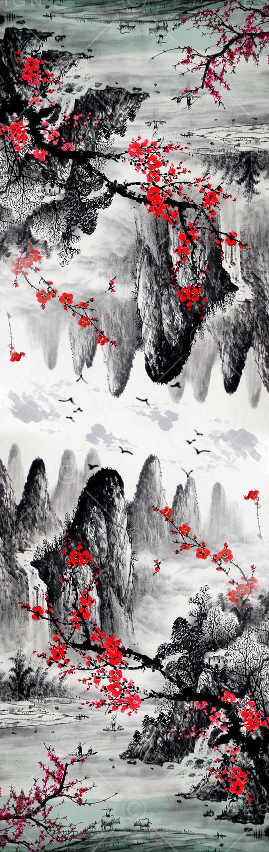 中国风印花华亿平台图片