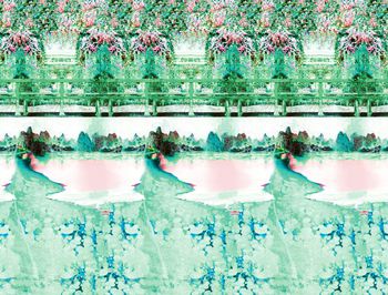 503971-原创花卉小桥河流抽象定位华亿平台