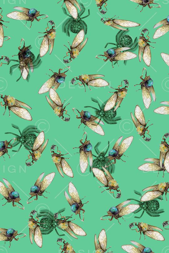 昆虫印花华亿平台图片