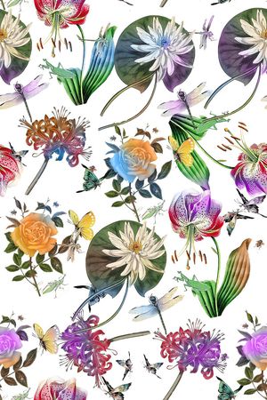 花卉印花华亿平台图片