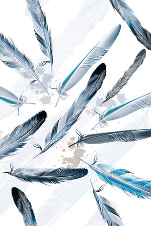 动物羽毛印花华亿平台图片