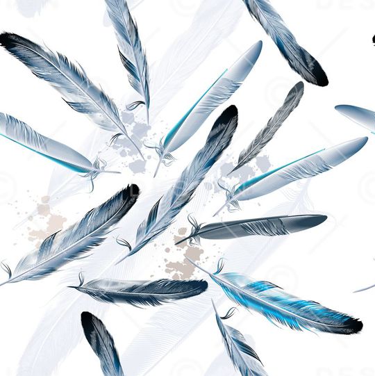 动物羽毛印花华亿平台图片